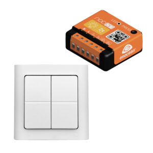 Forprogrammeret pakkeløsning til 2-kanals ON/OFF styring med batteriløst tryk