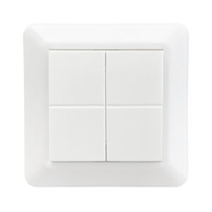 Tråd-og batteriløst tryk 4-taster Bluetooth Hvid